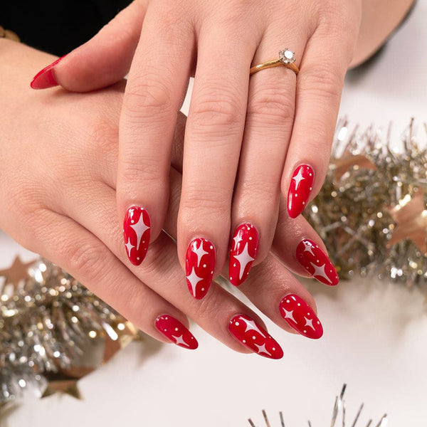 6 Sheets Snow Christmas LV Nail Stickers