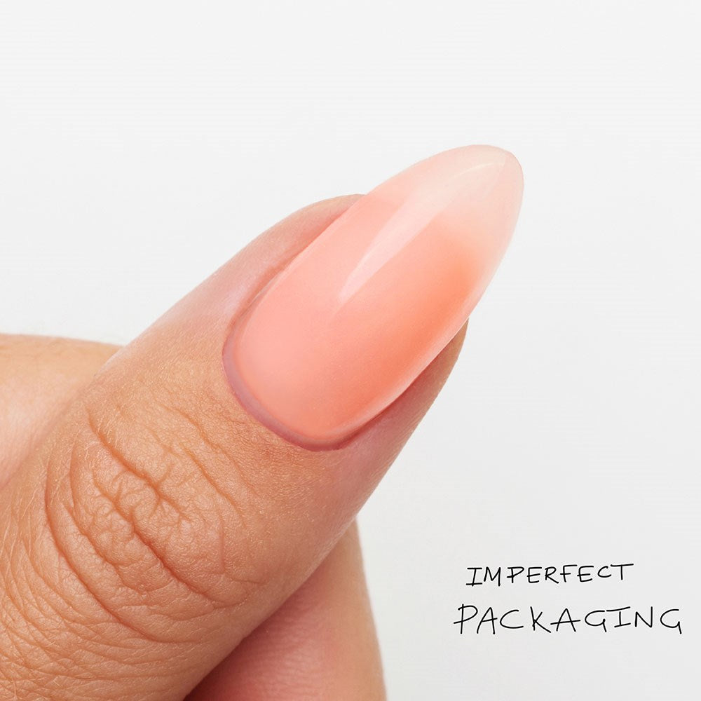 Gelous Imperfect Peach Builder Gel gel nail polish - photographed in New Zealand on model