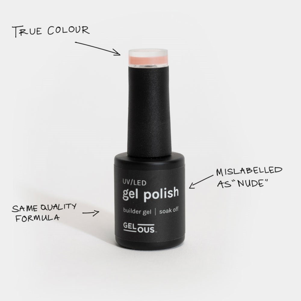 Gelous Imperfect Peach Builder Gel gel nail polish - photographed in New Zealand