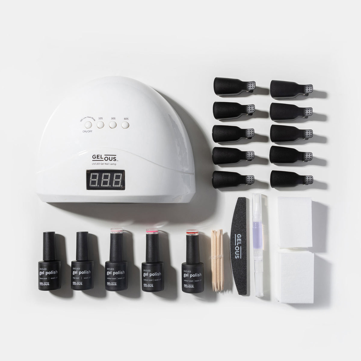 Gelous Super Starter Gel Manicure Kit Flat Lay - Photographed in New Zealand