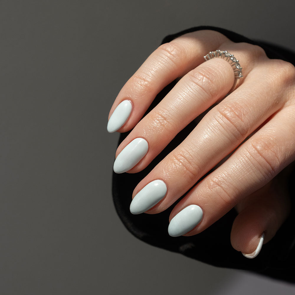 Gelous Baby Blues gel nail polish - photographed in New Zealand on model