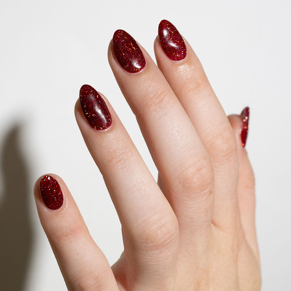 Gelous Blood Lust gel nail polish swatch - photographed in New Zealand