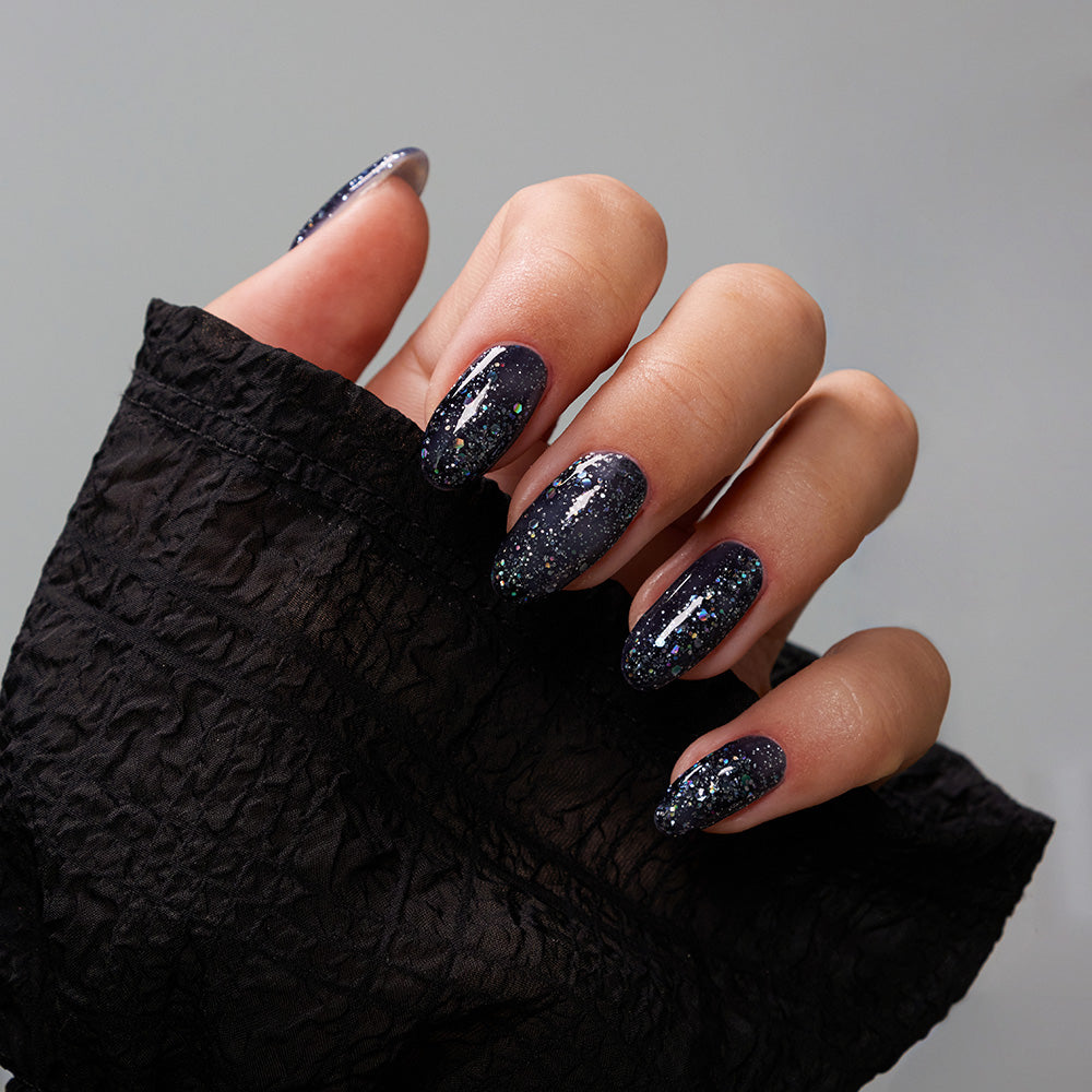 Gelous Black Magic gel nail polish - photographed in New Zealand on model