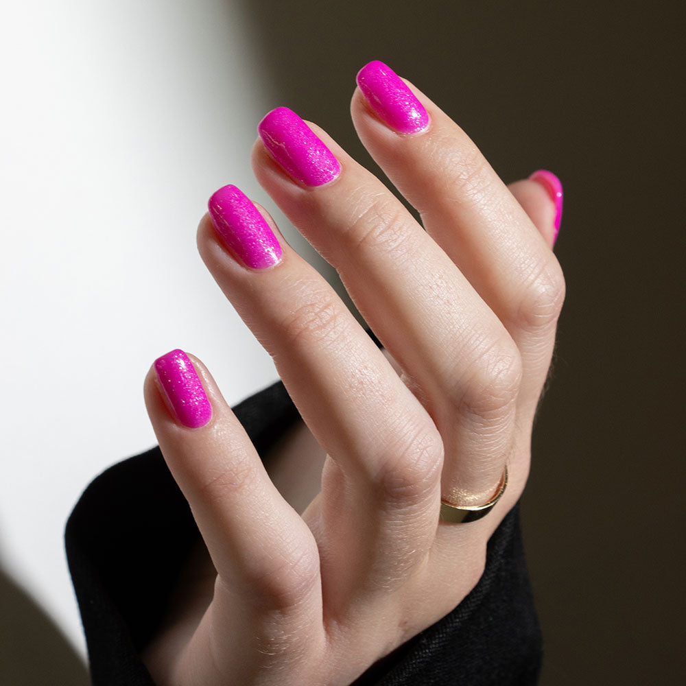 Gelous Back to the Fuchsia gel nail polish - photographed in New Zealand on model