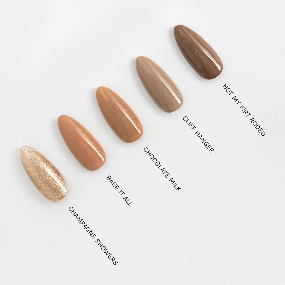 Gelous Chocolate Milk gel nail polish comparison - photographed in New Zealand