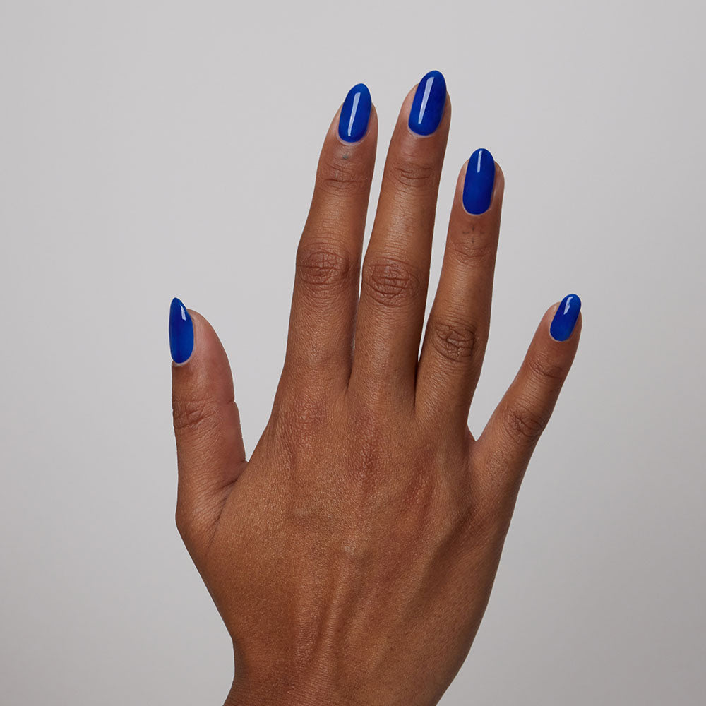 Gelous Cobalt gel nail polish - photographed in New Zealand on model