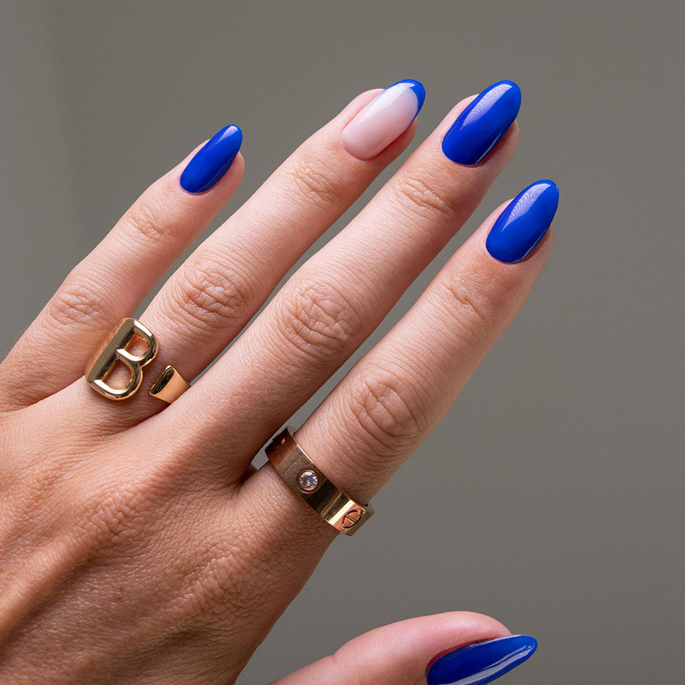 Gelous Cobalt gel nail polish - photographed in New Zealand on model