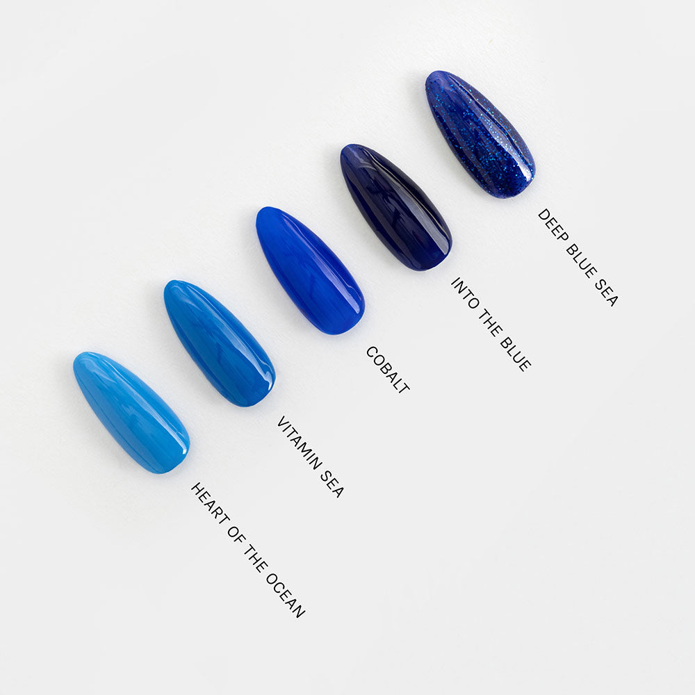 Gelous Cobalt gel nail polish comparison - photographed in New Zealand