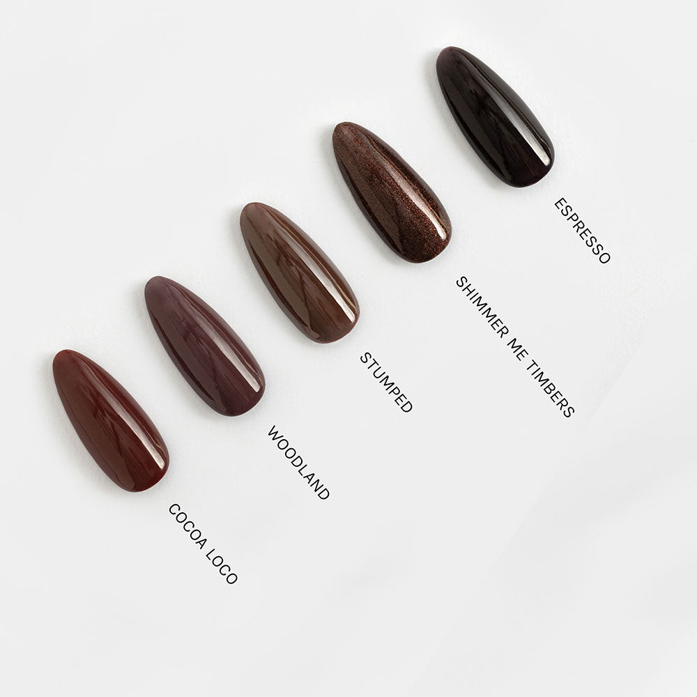 Gelous Cocoa Loco gel nail polish comparison - photographed in New Zealand