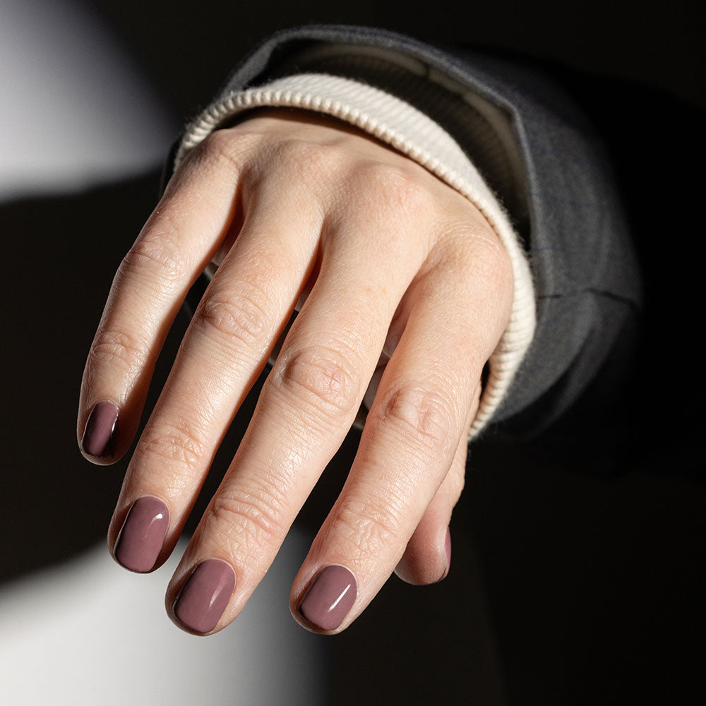 Gelous Earthy Red gel nail polish - photographed in New Zealand on model