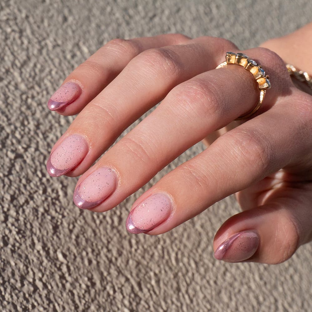 Gelous Fine Glitter gel nail polish - photographed in America on model