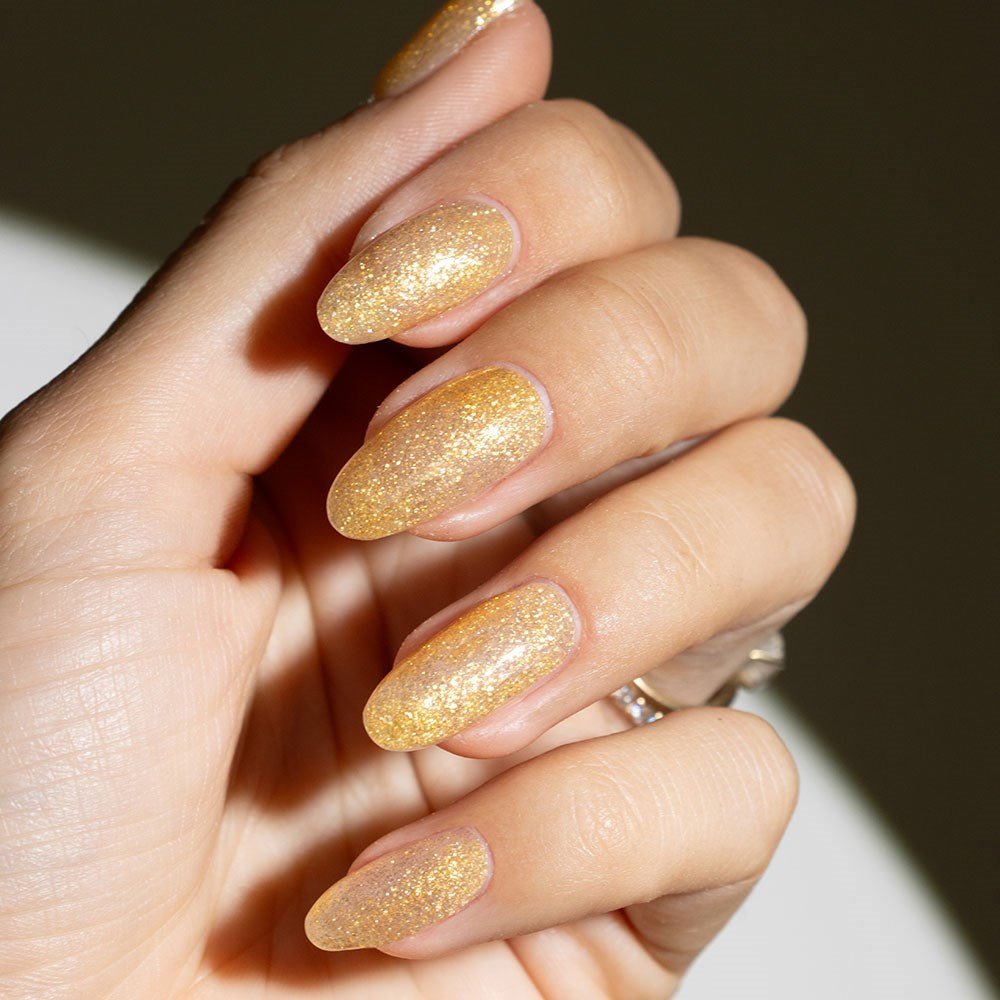 Gelous Golden Hour gel nail polish - photographed in New Zealand on model