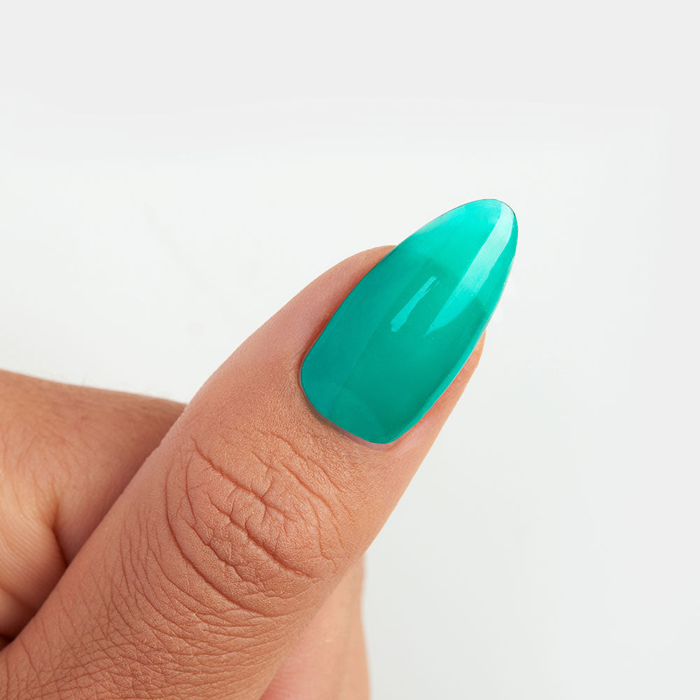 Gelous Green Jelly gel nail polish - photographed in New Zealand on model