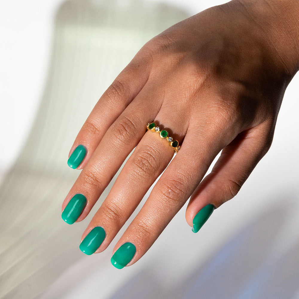 Gelous Green Jelly gel nail polish - photographed in New Zealand on model