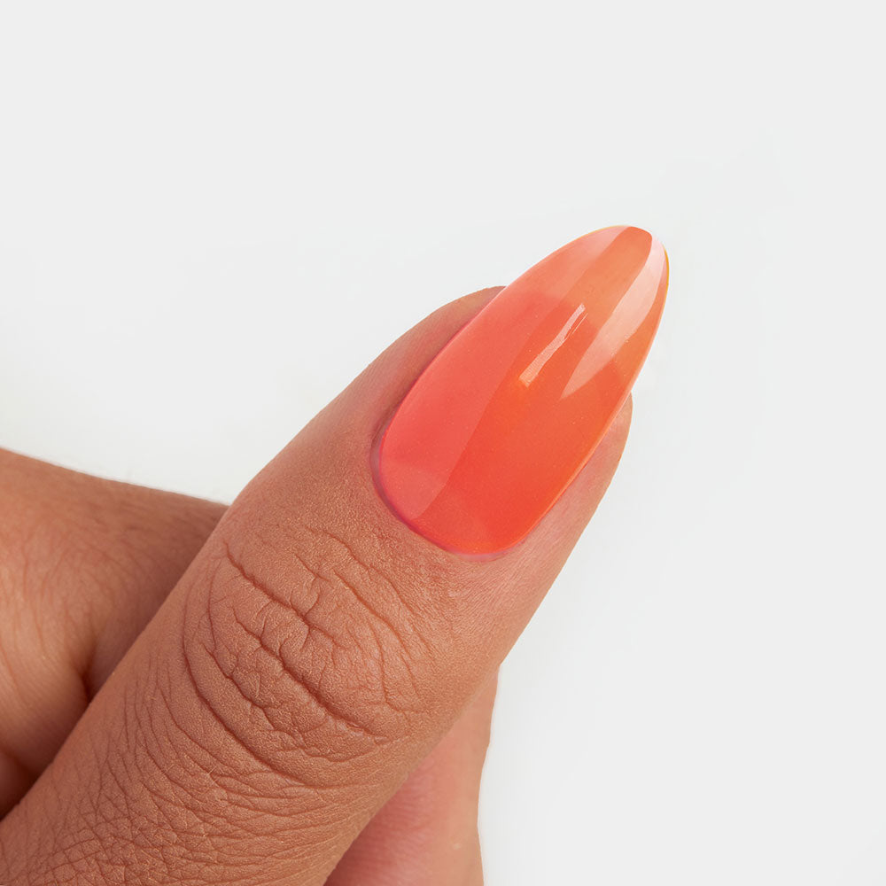 Gelous Orange Jelly gel nail polish - photographed in New Zealand on model