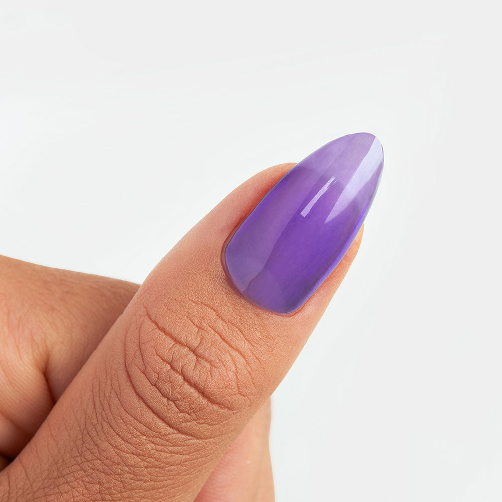 Gelous Purple Jelly gel nail polish - photographed in New Zealand on model