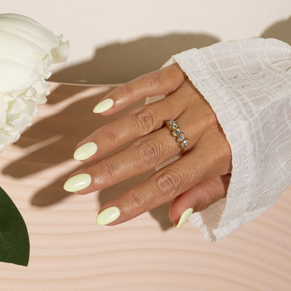 Gelous Lime Sorbet gel nail polish - photographed in Europe on model