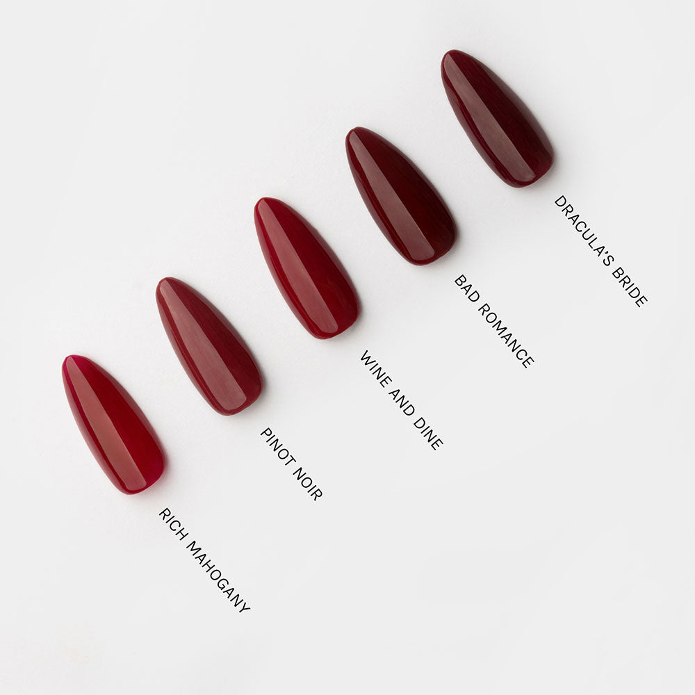 Gelous Pinot Noir gel nail polish comparison - photographed in New Zealand