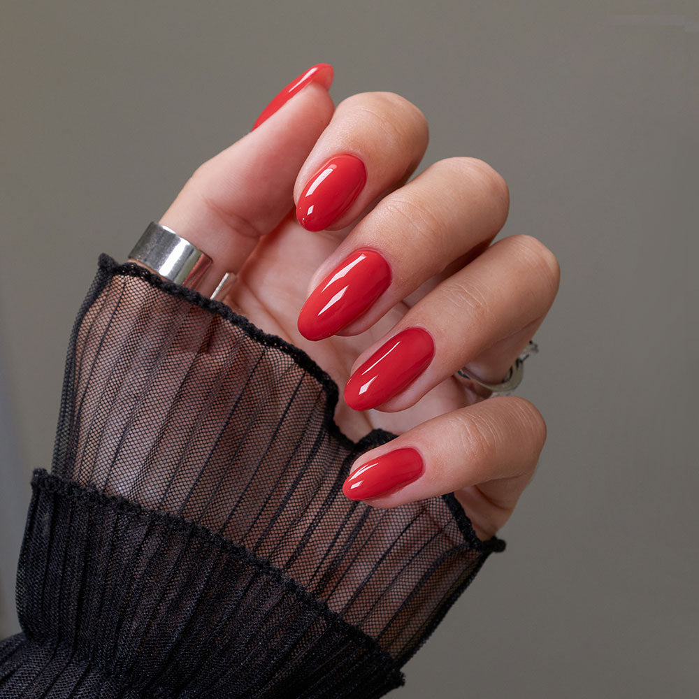 Gelous Red Velvet Cake gel nail polish - photographed in New Zealand on model