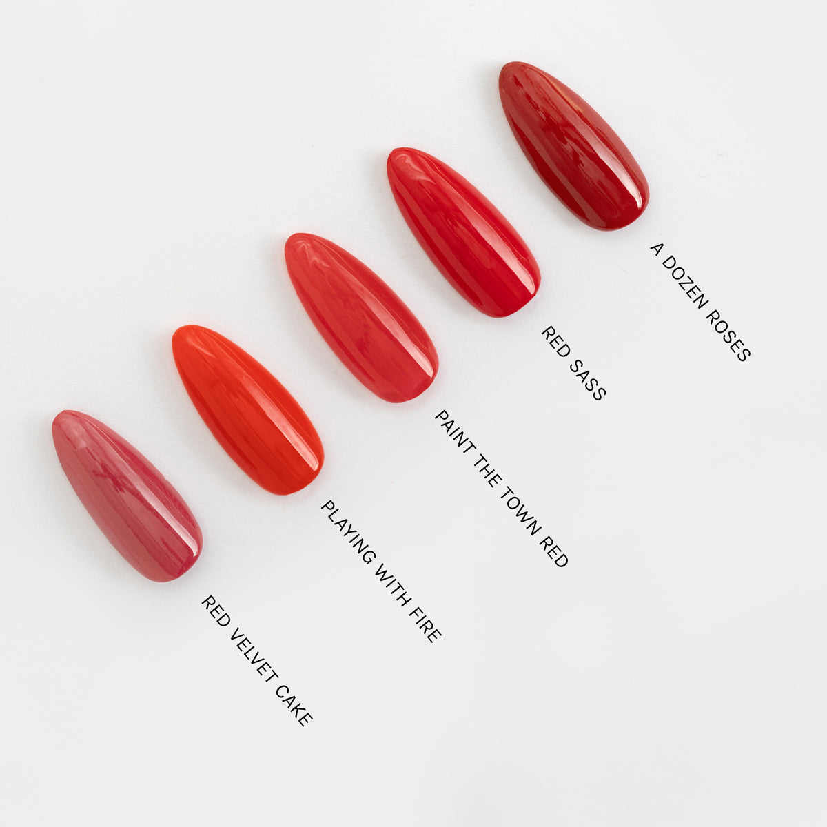 Gelous Red Velvet Cake gel nail polish comparison - photographed in New Zealand