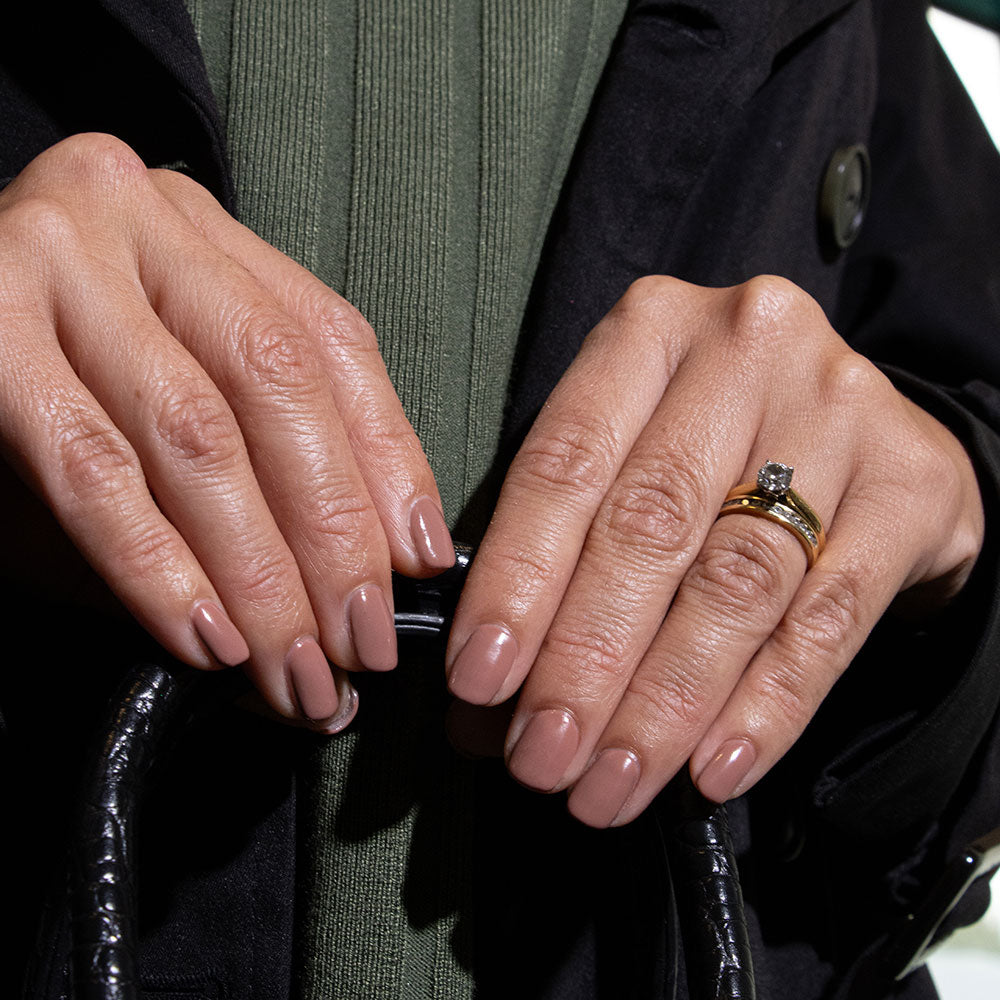 Gelous Stuck in the Mud gel nail polish - photographed in New Zealand on model