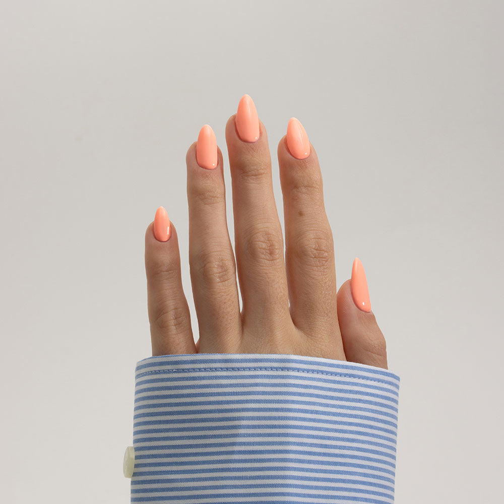 Gelous Tropic Like It&#39;s Hot gel nail polish - photographed in New Zealand on model