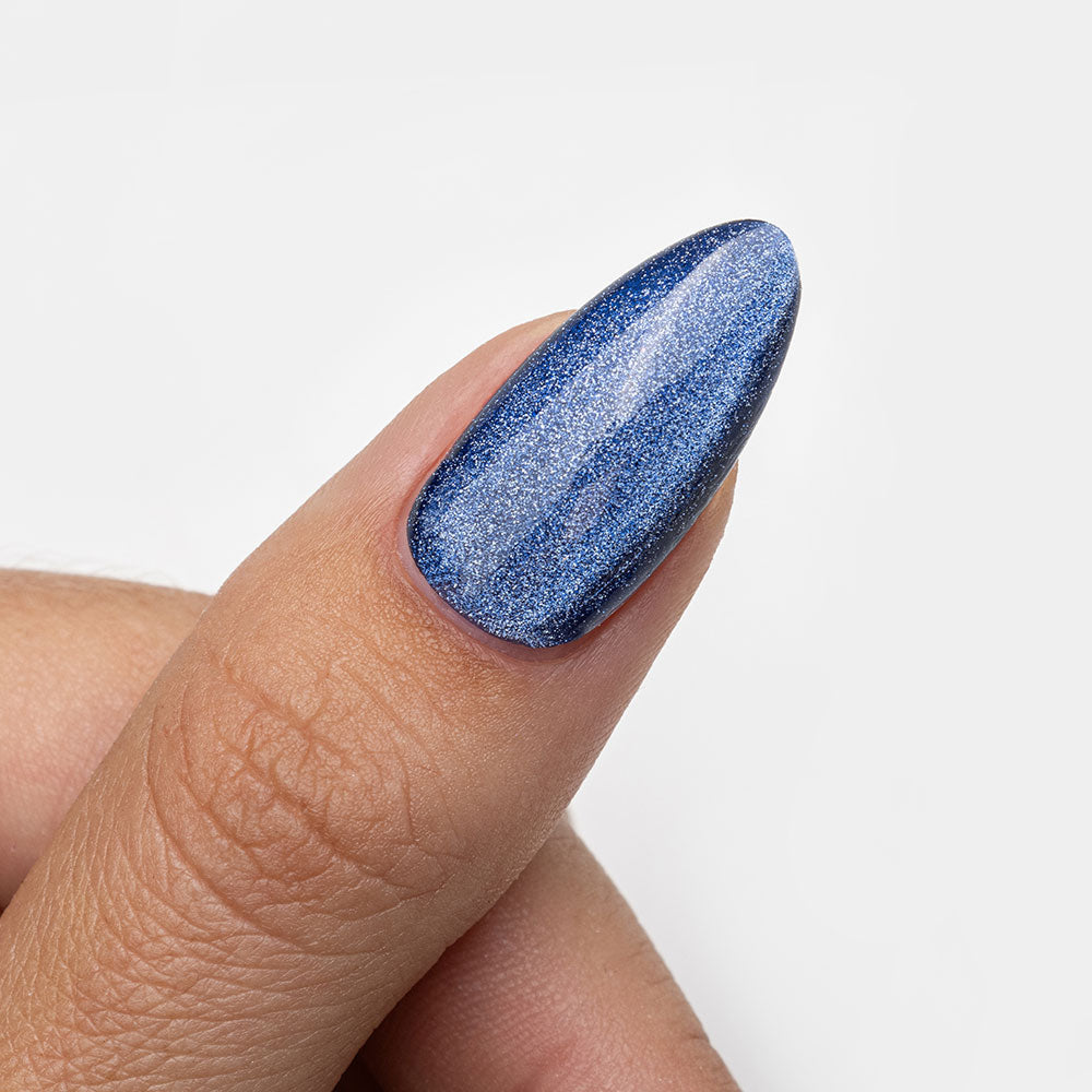 Gelous Velvet Azure gel nail polish - photographed in New Zealand on model