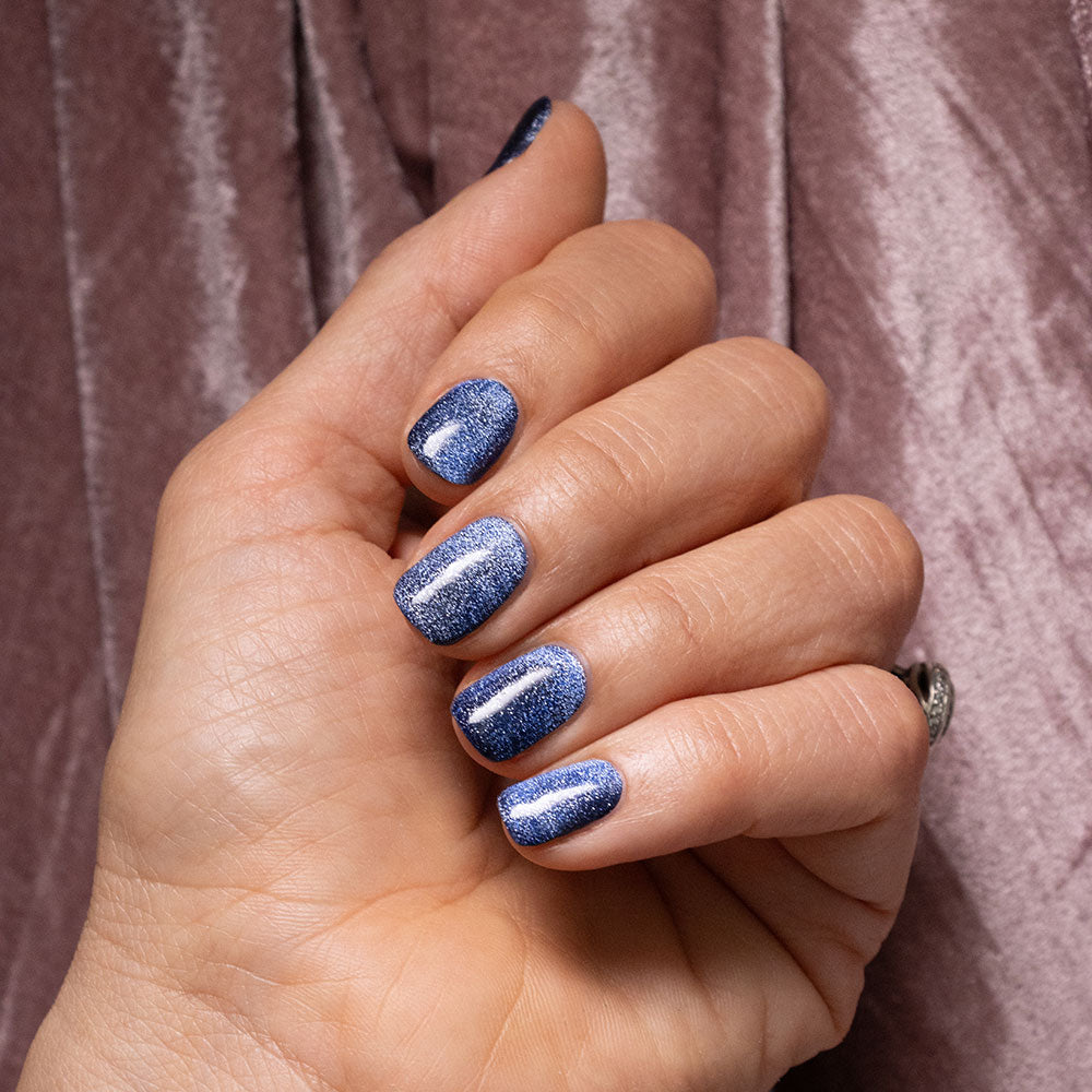 Gelous Velvet Azure gel nail polish - photographed in New Zealand on model