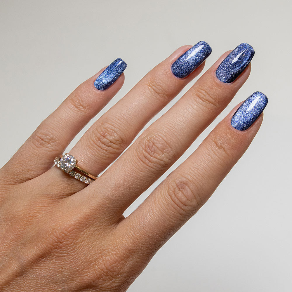 Gelous Velvet Azure gel nail polish - photographed in New Zealand on model