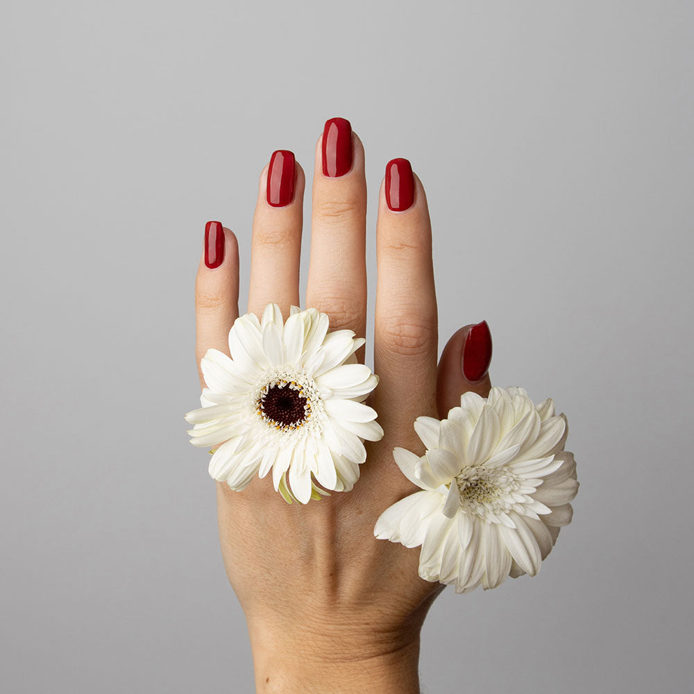 Gelous Wine and Dine gel nail polish swatch - photographed in New Zealand on model