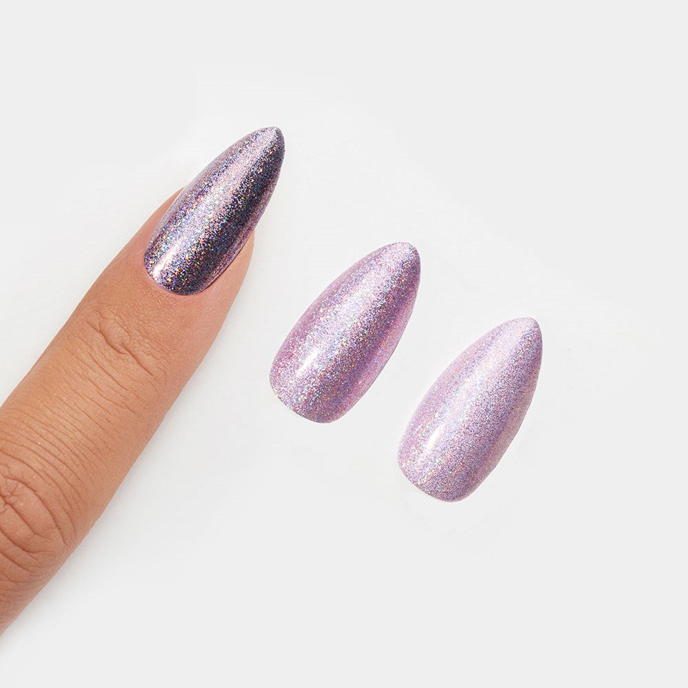 Gelous Lilac Stardust Chrome Powder swatch - photographed in New Zealand