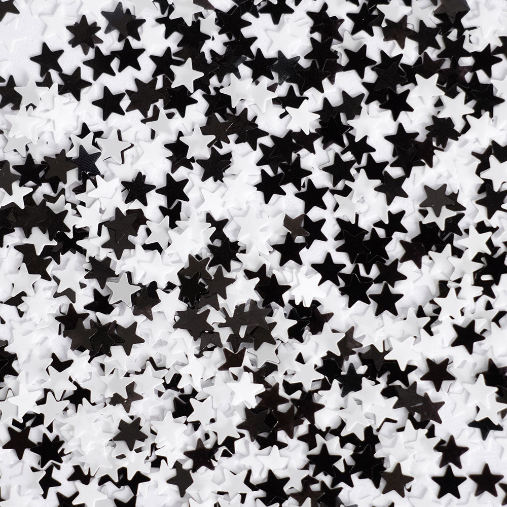 Gelous Imperfect Black &amp; White Stars gel nail polish - photographed in New Zealand on model