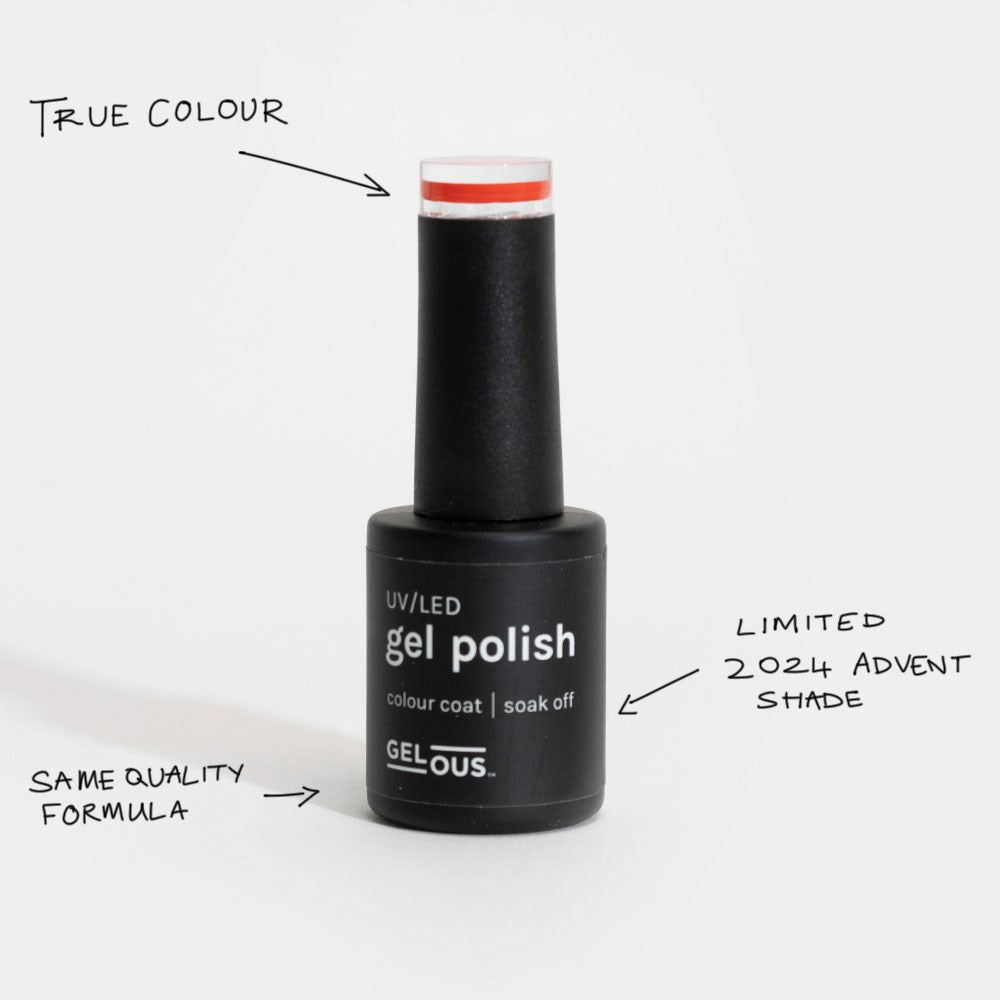 Gelous Imperfect Bright Red gel nail polish - photographed in New Zealand 