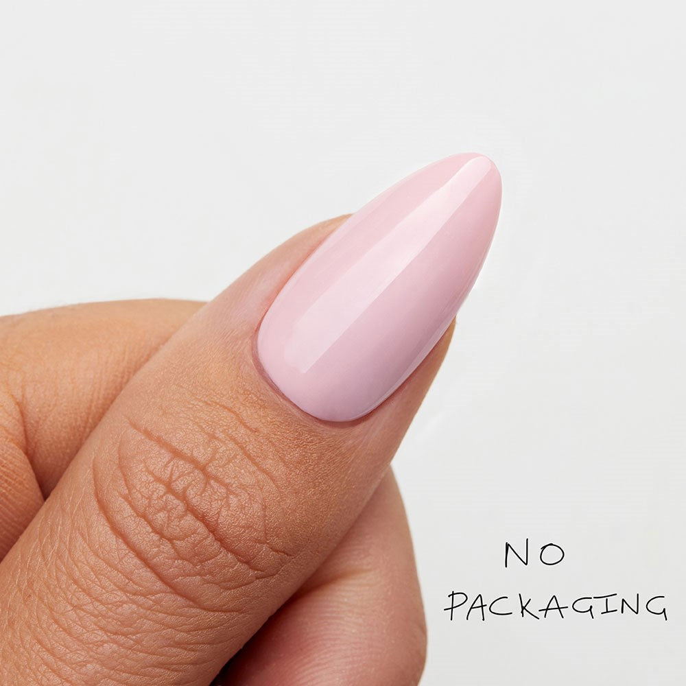 Gelous Imperfect Muted Pink gel nail polish - photographed in New Zealand on model