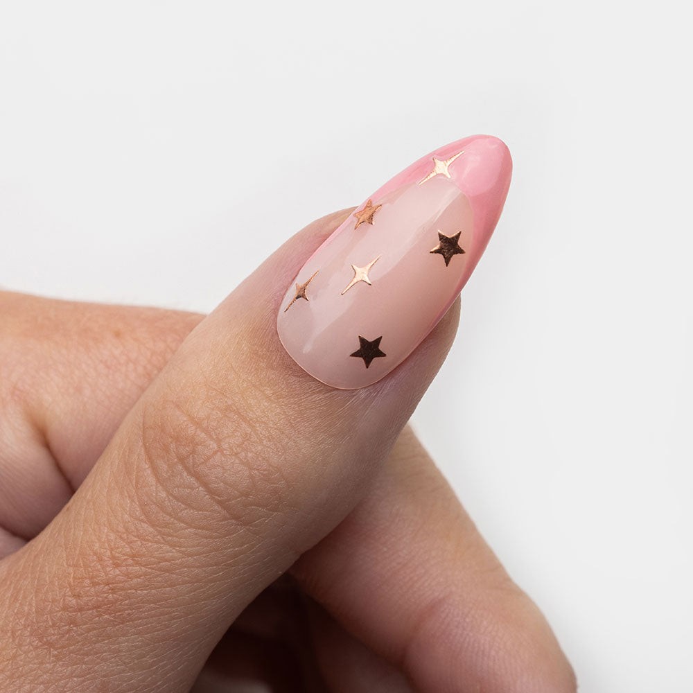 Gelous Rose Gold Star Nail Art Stickers product photo - photographed in New Zealand