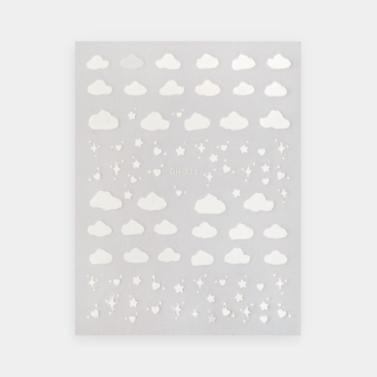 Gelous White Clouds Nail Art Stickers product photo - photographed in New Zealand