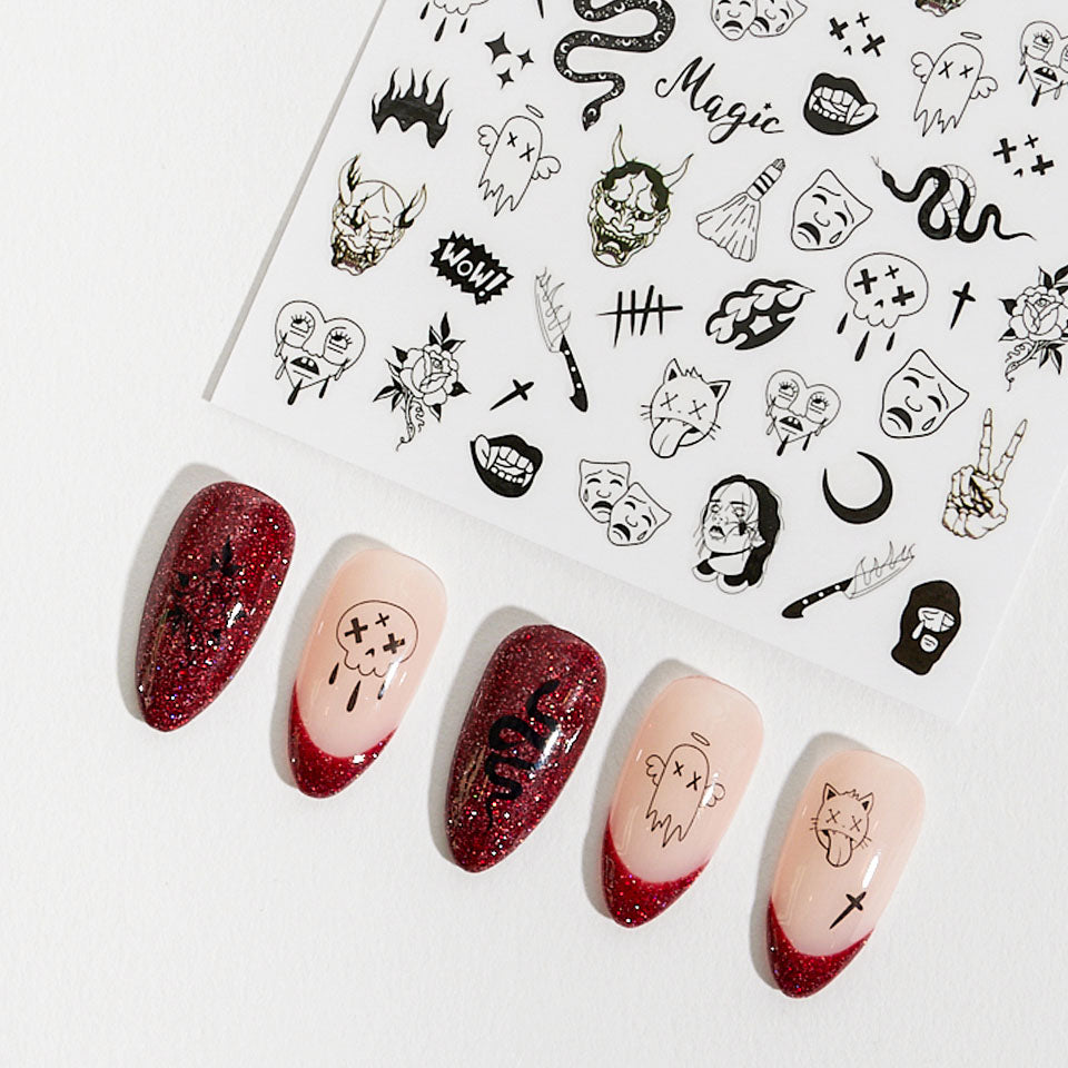 Gelous Black Magic Nail Art Stickers product photo - photographed in New Zealand