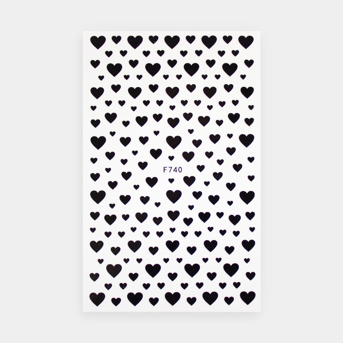 Gelous Black Hearts Nail Art Stickers product photo- photographed in New Zealand