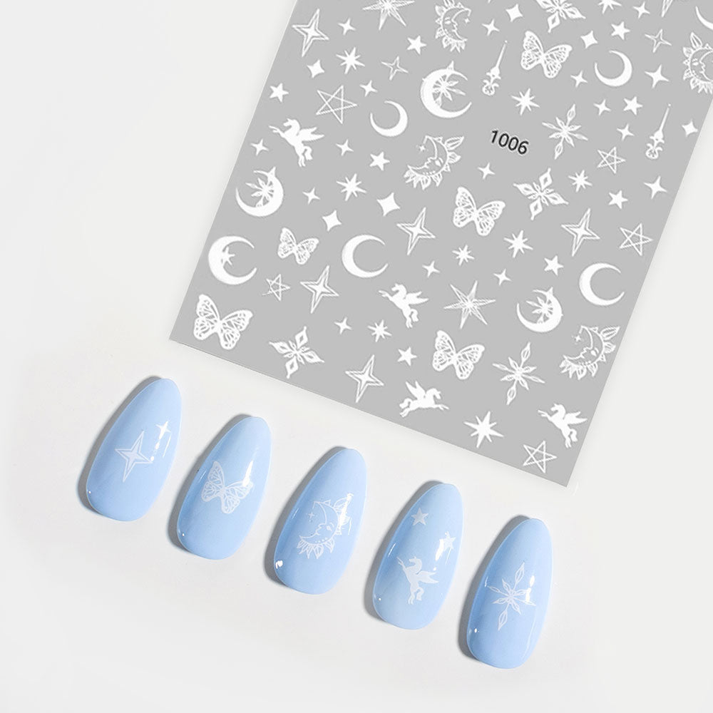 Gelous Night Sky Nail Art Stickers product photo - photographed in New Zealand