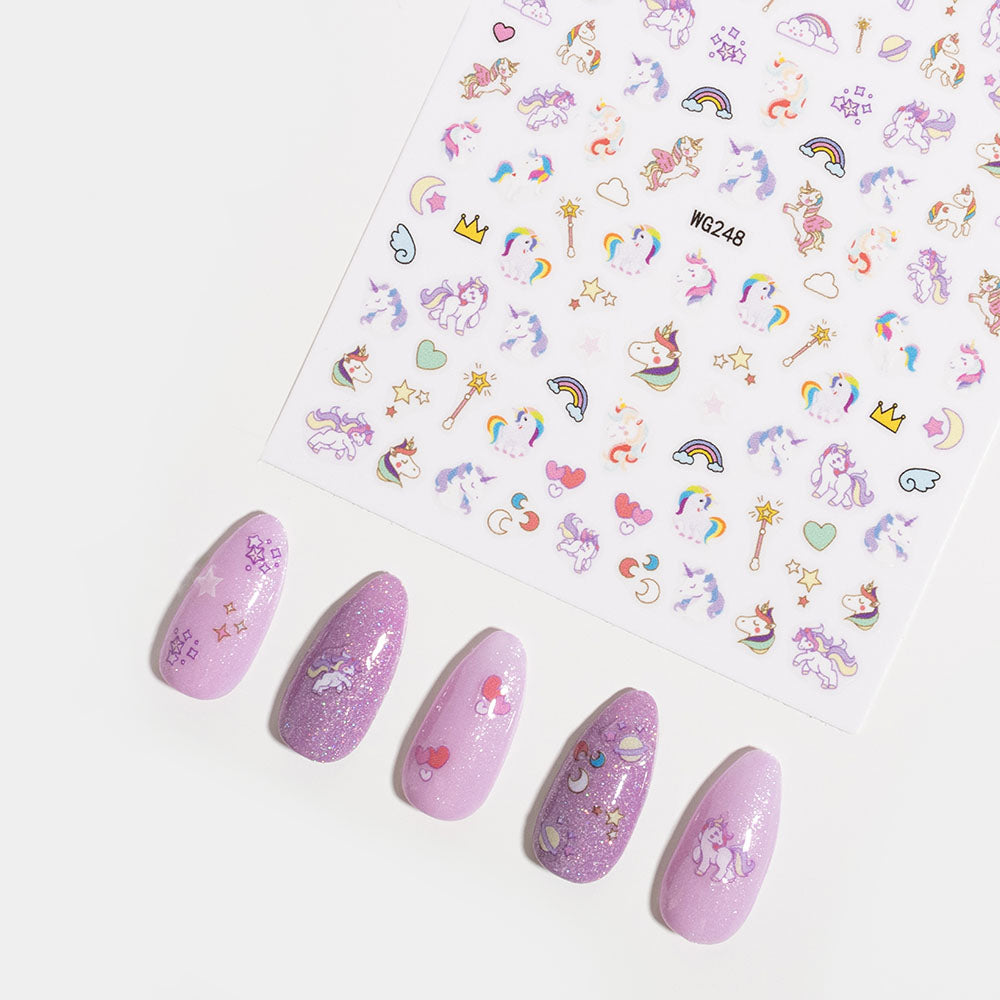 Gelous Unicorn Nail Art Stickers product photo - photographed in New Zealand