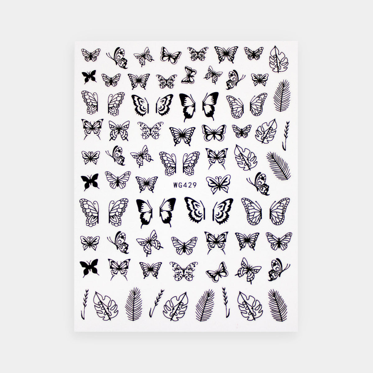 Gelous Black Butterflies Nail Art Stickers product photo - photographed in New Zealand