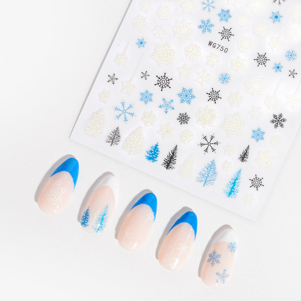 Gelous Snowflakes Are Falling Nail Art Stickers - photographed in New Zealand