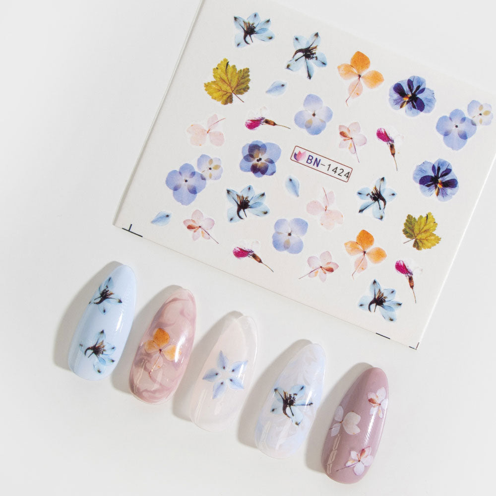 Gelous Pressed Florals Water Nail Transfers product photo - photographed in New Zealand