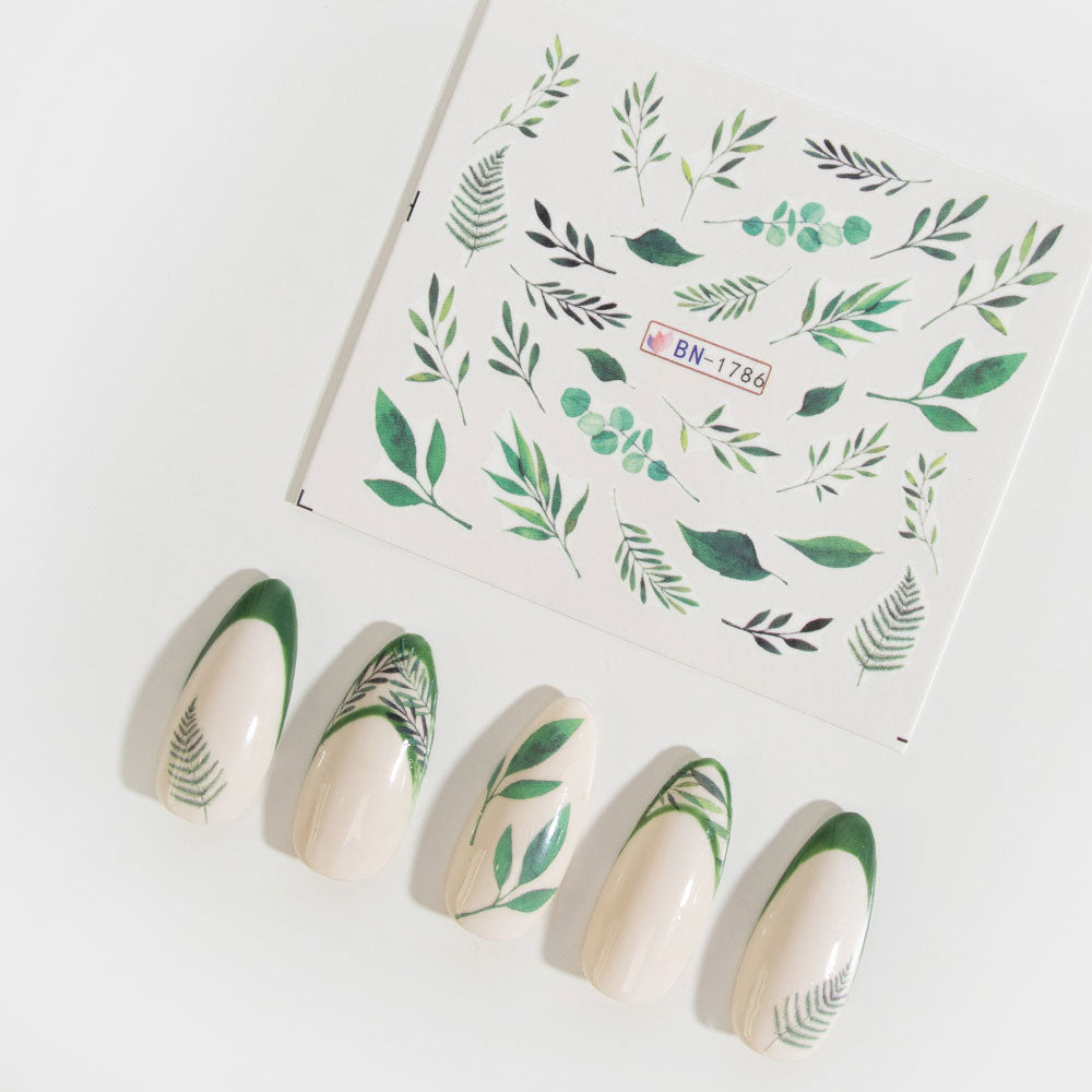 Gelous Leaf Party Water Nail Transfers product photo - photographed in New Zealand