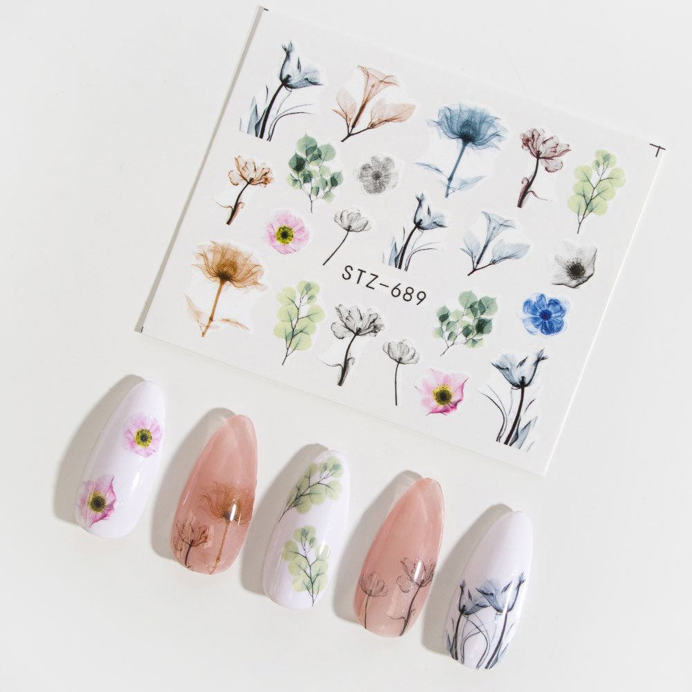 Gelous Delicate Flowers Water Nail Transfers product photo - photographed in New Zealand