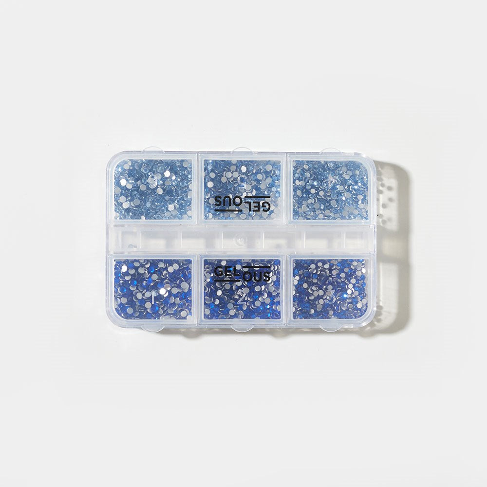 Gelous Blue Rhinestone Nail Art Set product photo - photographed in New Zealand