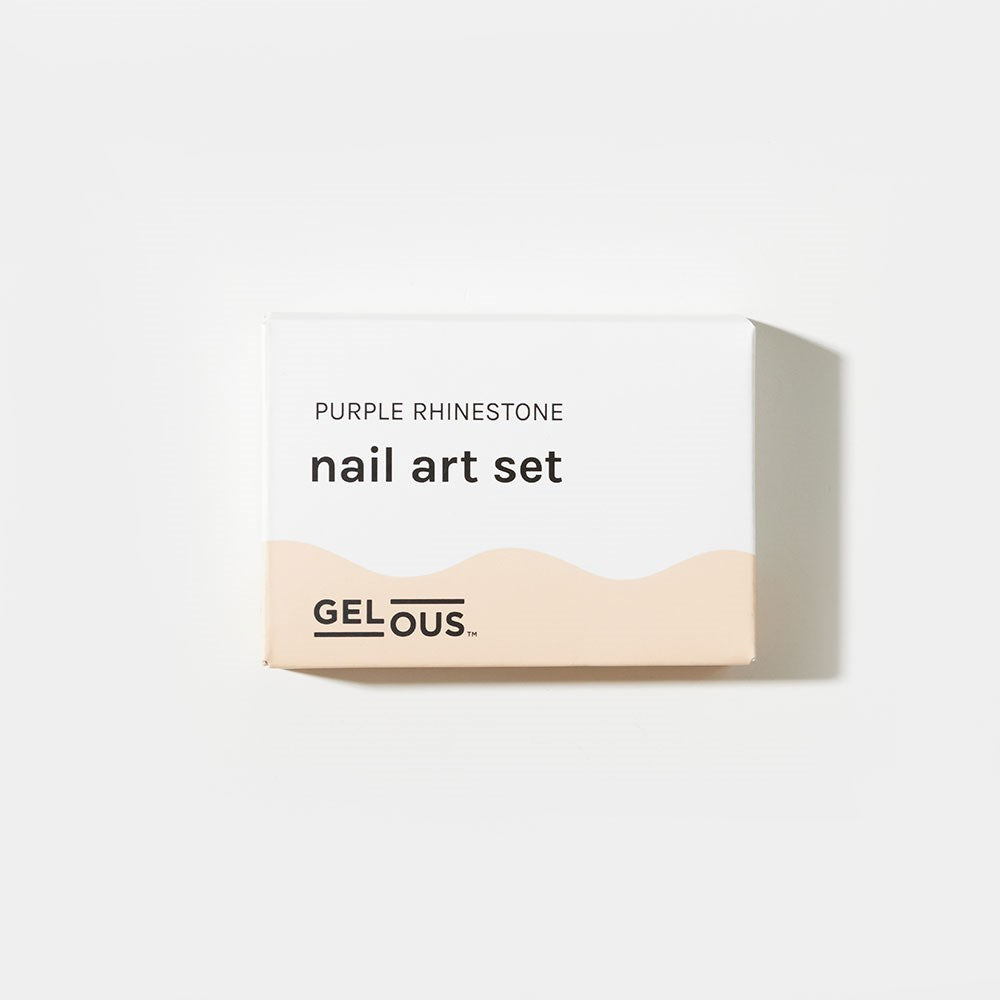 Gelous Purple Rhinestone Nail Art Set product photo - photographed in New Zealand