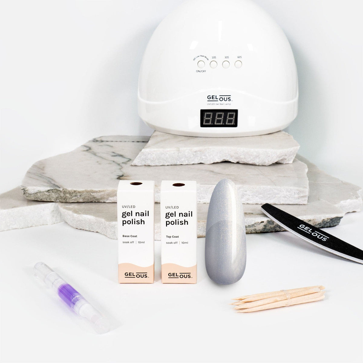 Gelous gel nail polish Pearlescent Shoreline Essentials Pack - photographed in Canada