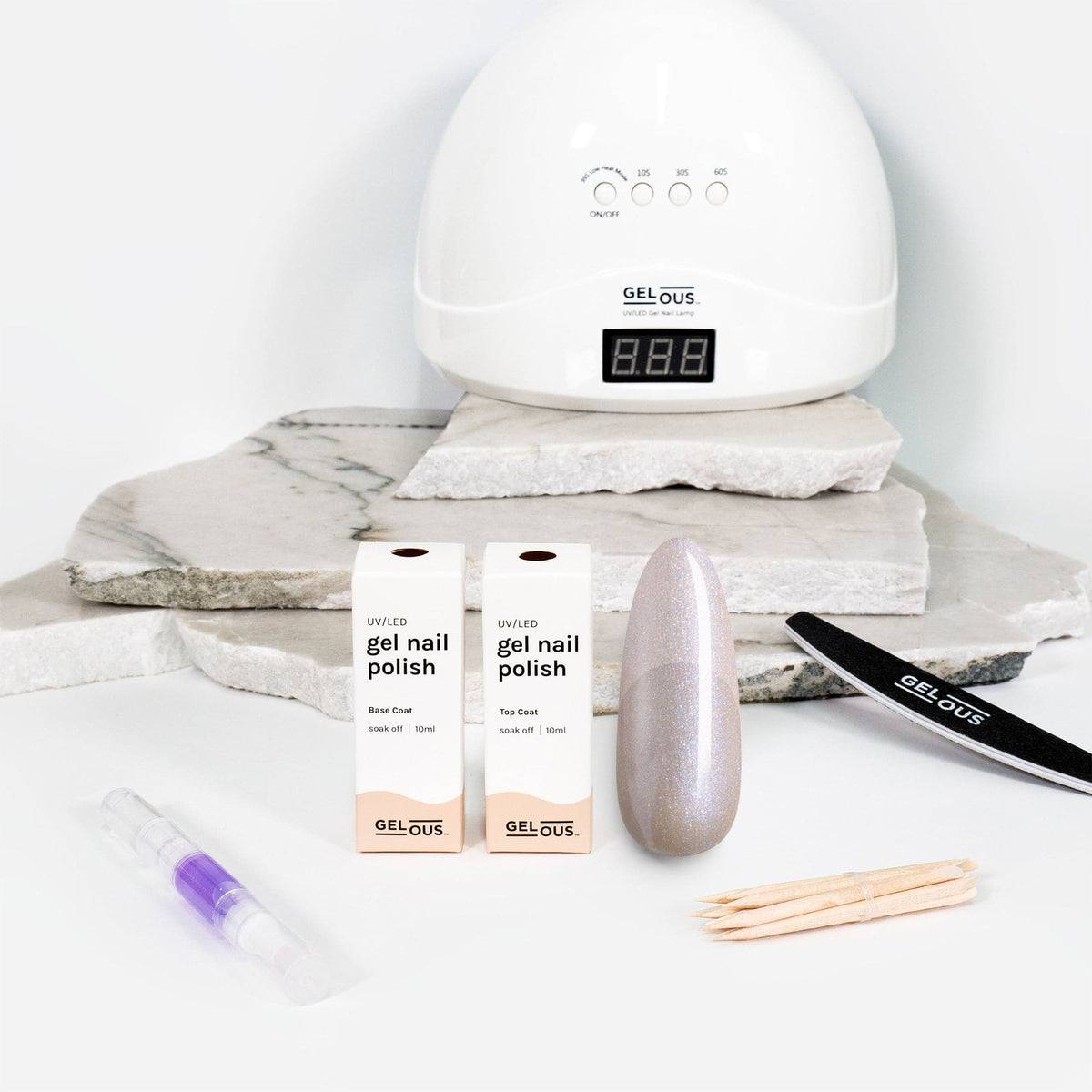 Gelous gel nail polish Smoke and Mirrors Essentials Pack - photographed in United States