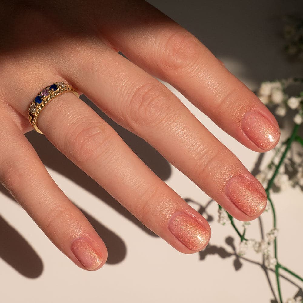 Gelous Dawn Glow gel nail polish - photographed in Europe on model